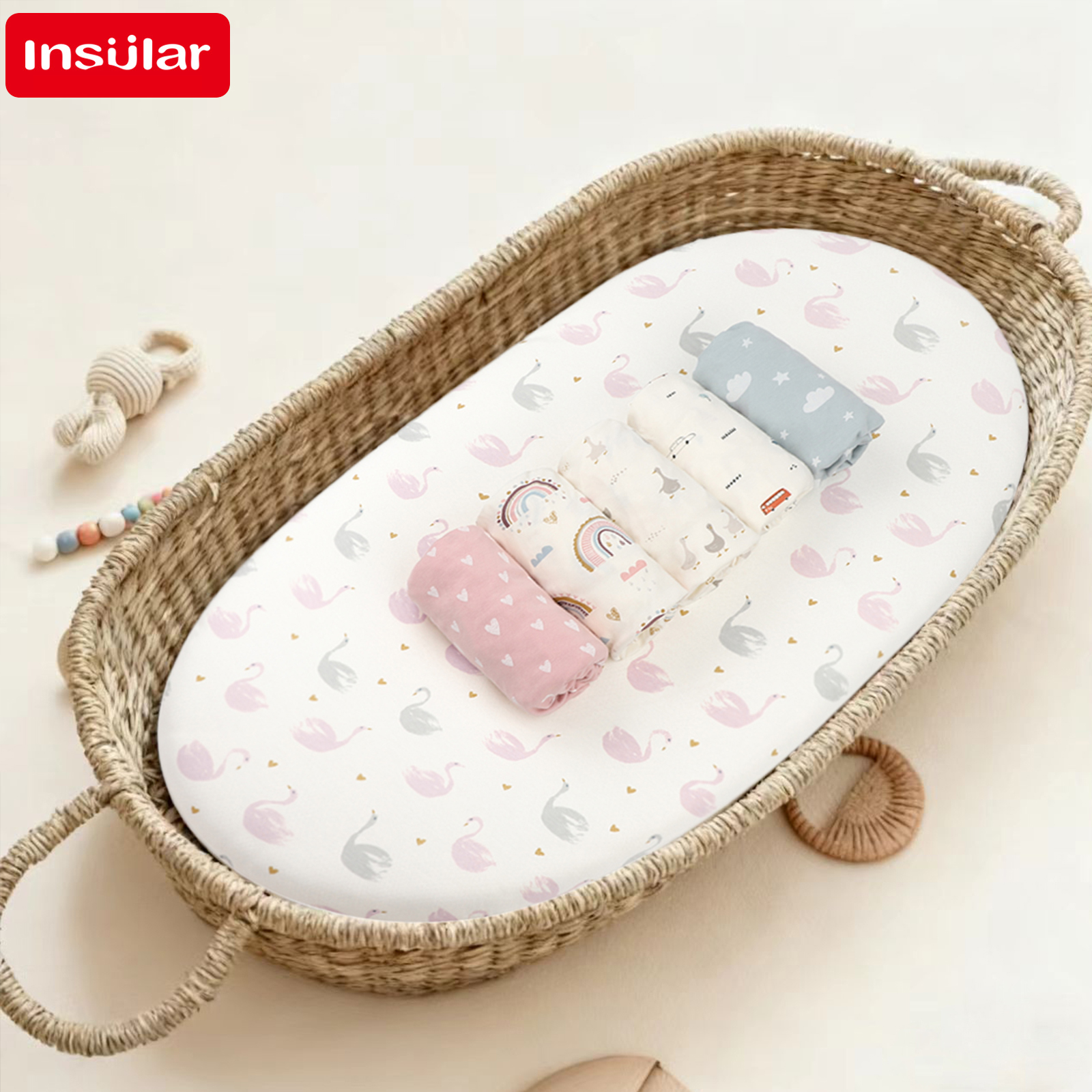 Cartoon Printed Crib Sheet Set - Convertible Crib Set 리뷰 및 가격