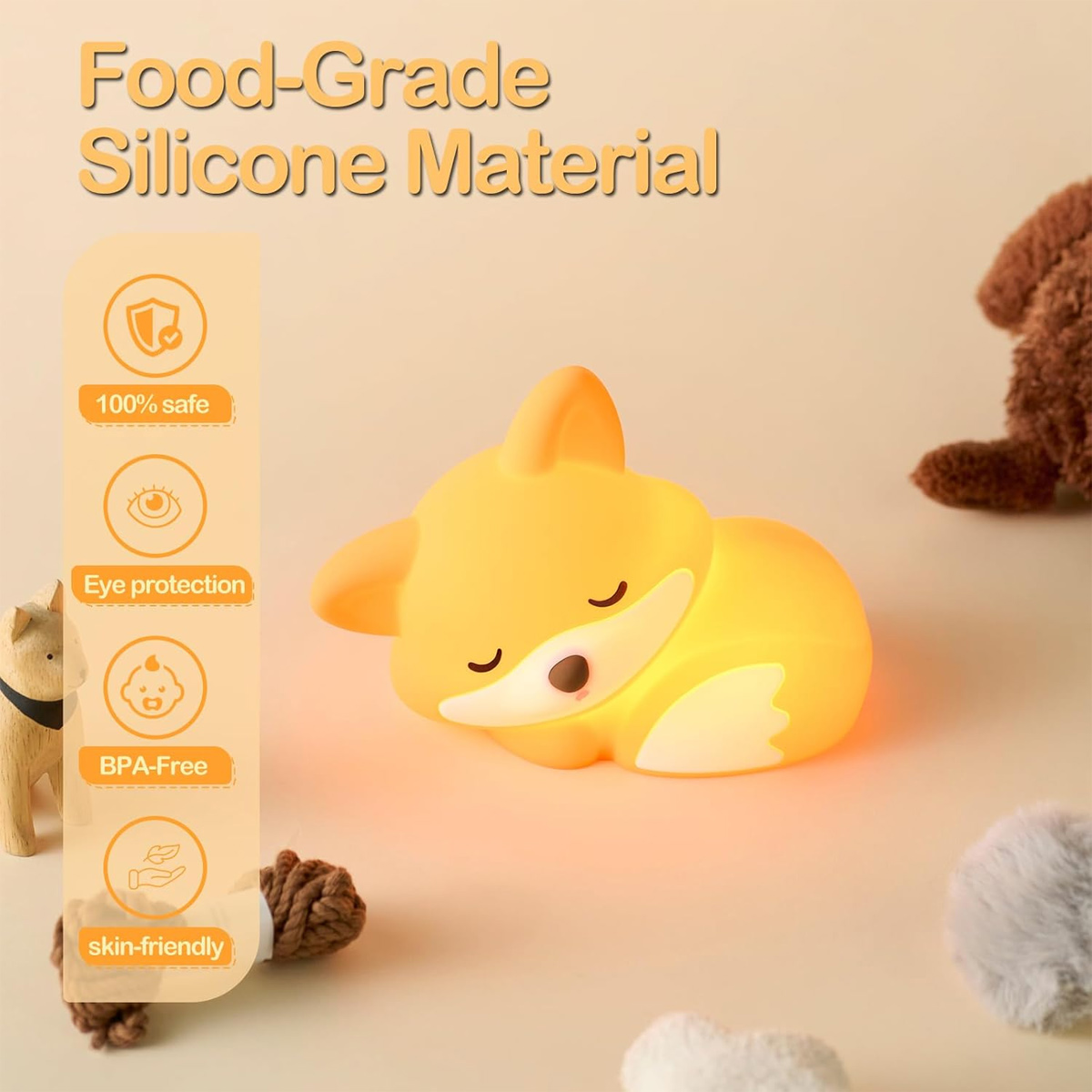 Sleeping Fox Night Light Type- - Baby Nursery Light Fixture 리뷰 및 가격