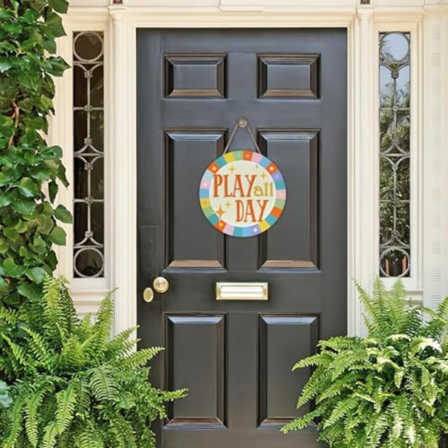 Play All Day Front Door Sign,  - Baby Nursery Decorations 리뷰 및 가격